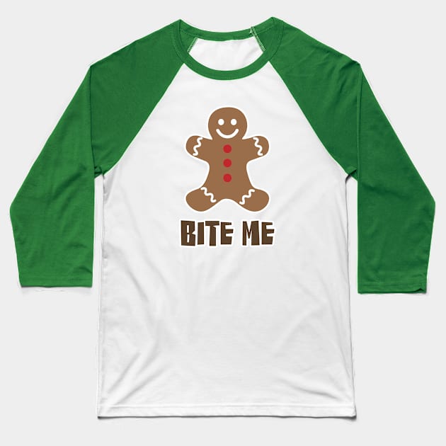 Bite Me Baseball T-Shirt by StillInBeta